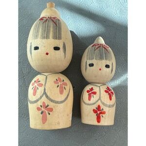 Vintage wooden Koheshi dolls
